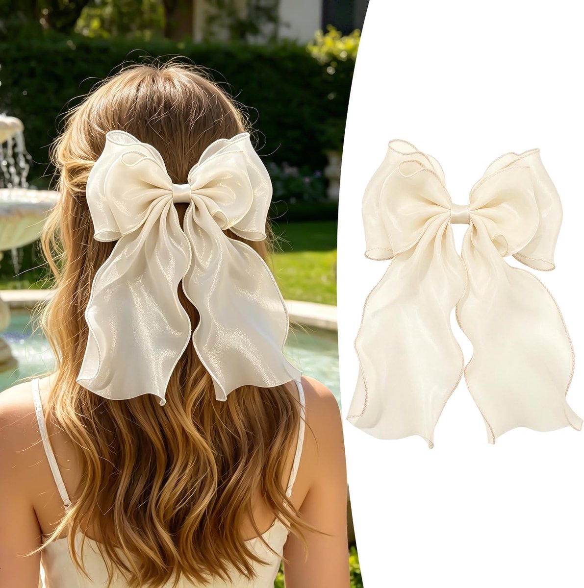 Beige Haarlint, Franse Haarspeld, Haaccessoire voor dames en meisjes