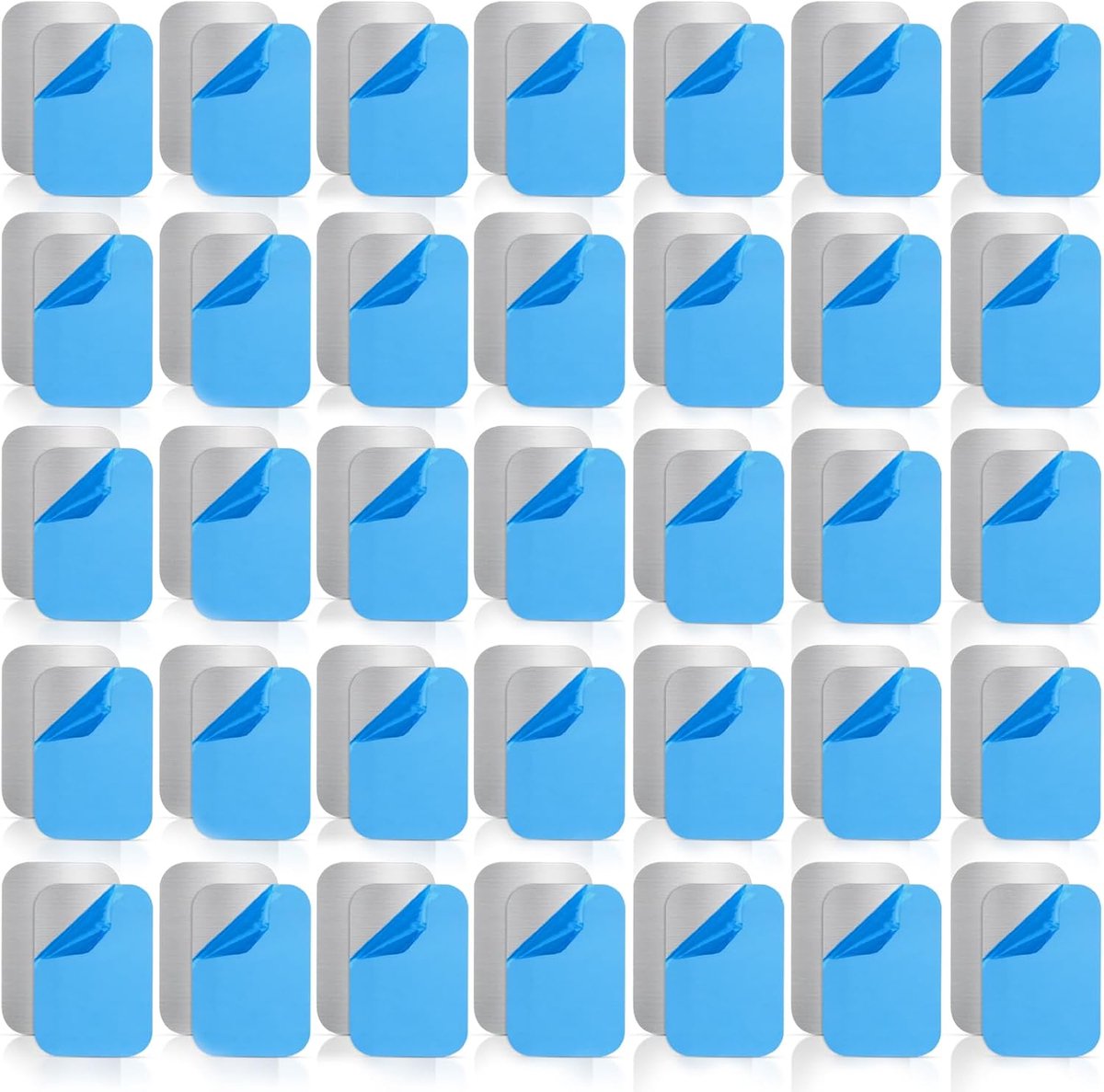 70 stuks metalen platen, metalen plaatjes, zelfklevend, 65 x 45 mm, rechthoekige mobiele telefoon, metalen plaat, zelfklevende set, mobiele telefoon, magneet, magneten om te plakken, voor magneten