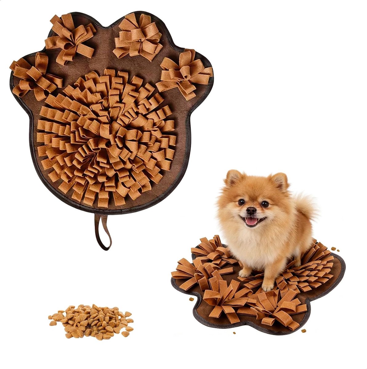 hondendeken, hondenspeelgoed voor geestelijke stimulatie van puppy's, snuffle mat voor honden, antislip, wasbaar, klauwvorm, 46 x 45 cm, voor grote en kleine honden