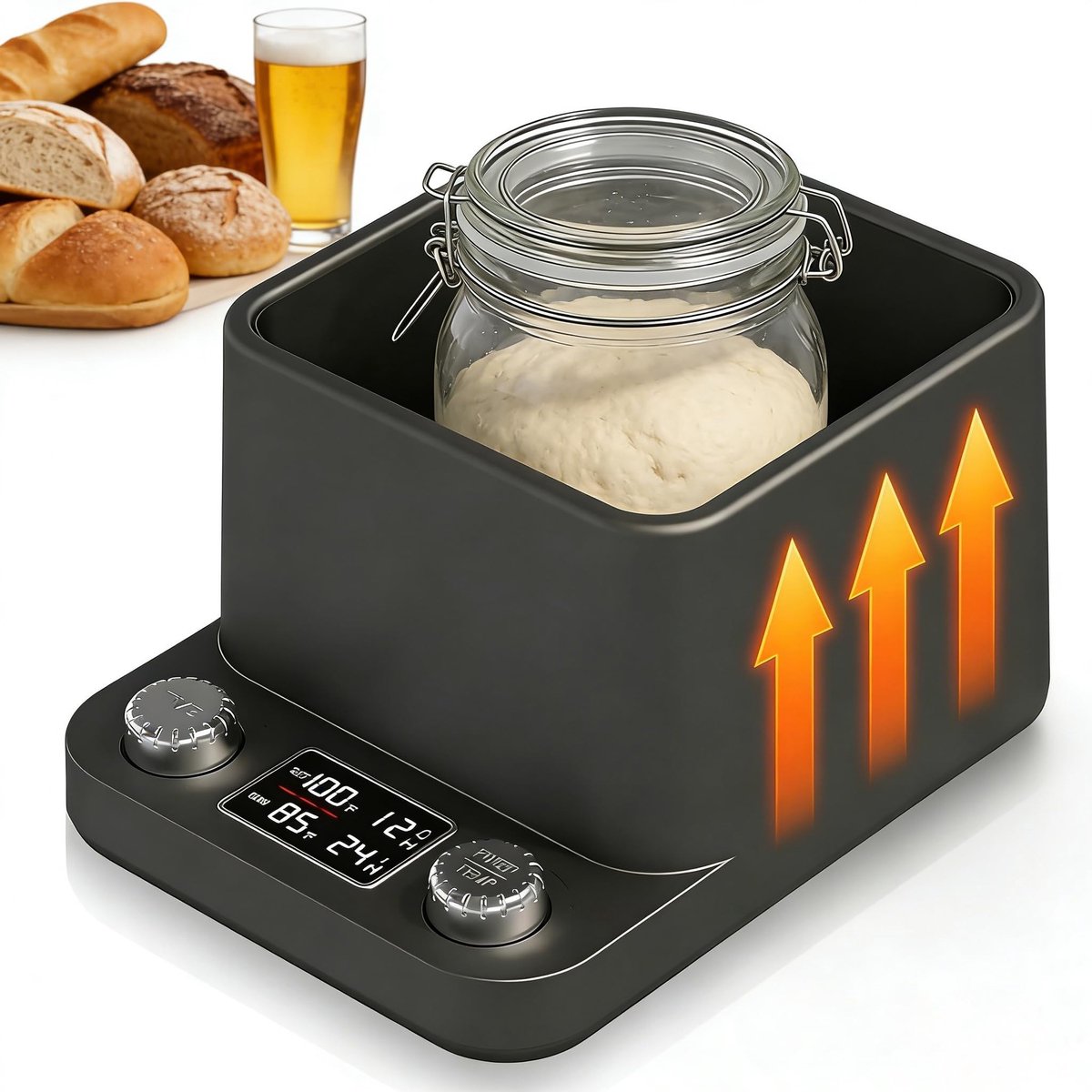 Omgoods - Zuurdeeg Starterwarmer met Nauwkeurige Temperatuurregeling en Timer