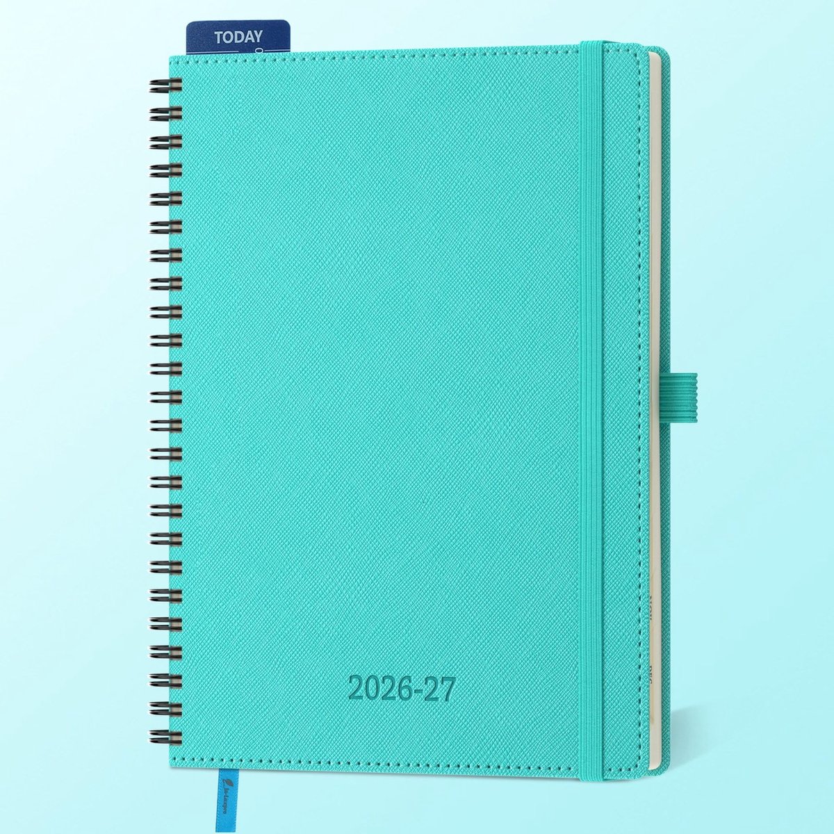 Omgoods - Agenda 2026 2027: A5 Weekly Planner & Notitieboek met PU Lederen Kaft - Licht