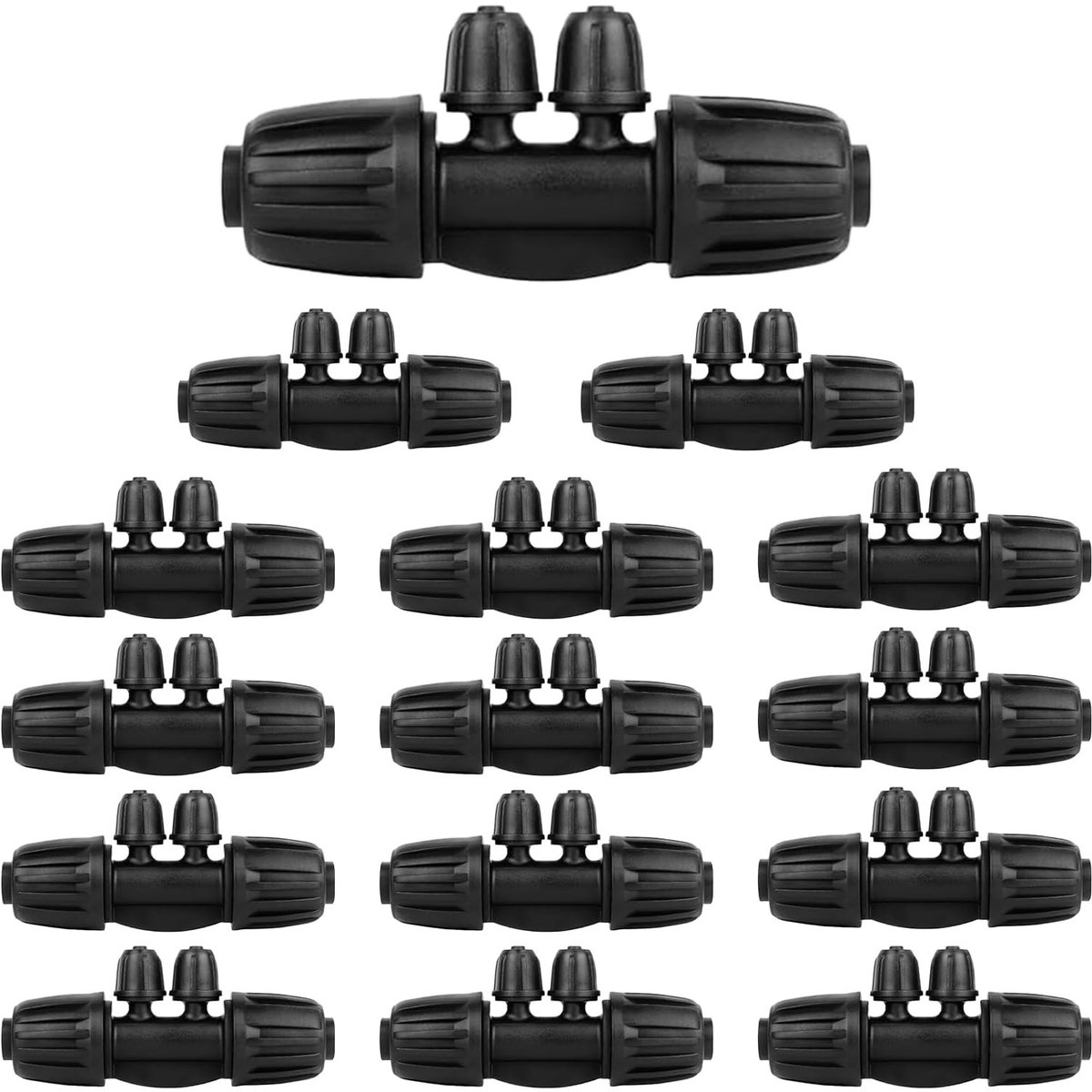 Omgoods - 15 Stuks T-Connector Tuinslang Waterdicht voor Irrigatie en Barbecue
