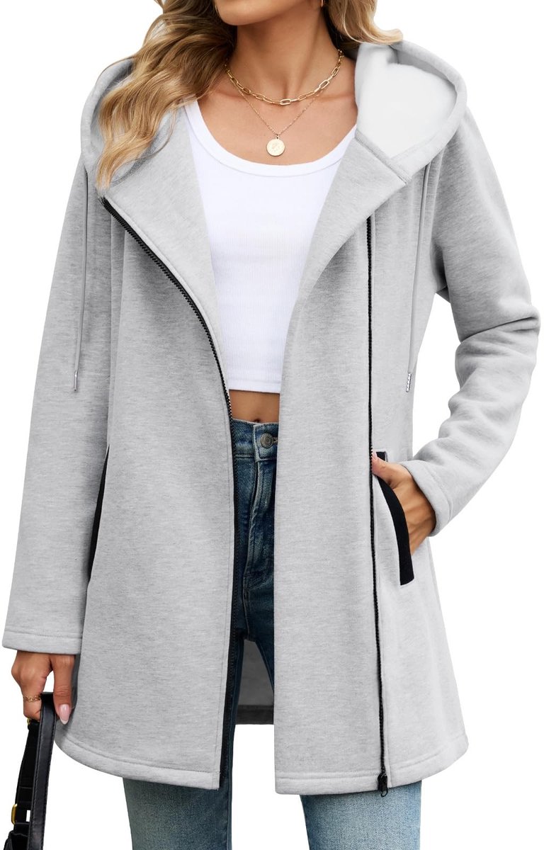 Omgoods Lange Hoodie voor Dames - Casual en Comfortabel