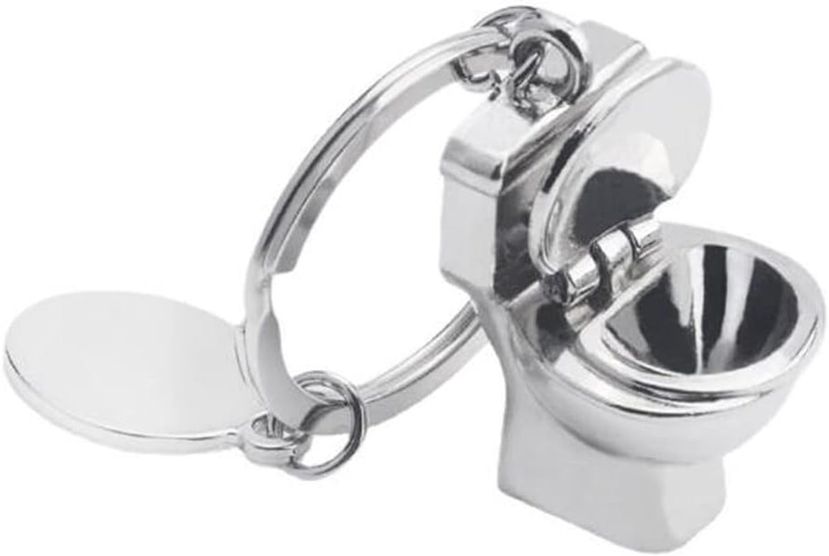 Sleutelhanger, autosleutelhanger, metaal, sleutelhanger, toilet, hanger, sleutelring, grappig verjaardag, Valentijnsdag, kerstgeschenk voor vrouwen en mannen