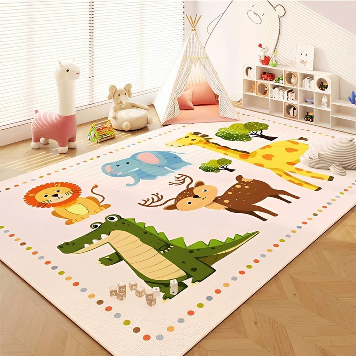 Omgoods - Dierenprint Vloerkleed 80 x 120 cm - Antislip Polyester Tapijt voor Woonkamer