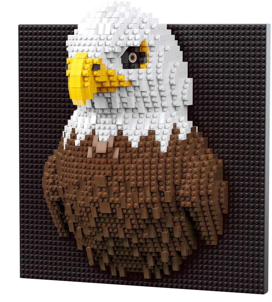 Omgoods - 3D Bald Eagle Mozaïek Micro Blocks Set met 1500 Stukken voor Wanddecoratie