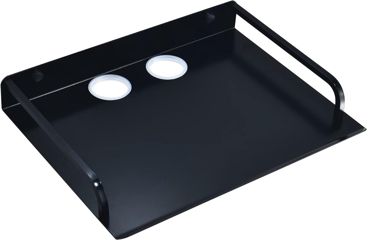 Projectorrek, Multimedia-rek, Wandrek voor Tv-box, Router, Kabelboxen, Hifi-ontvanger, Dvd-speler, Blu-ray-speler, Tv-accessoires, Metalen Plank voor Elektronica (1 Laag, Groot)