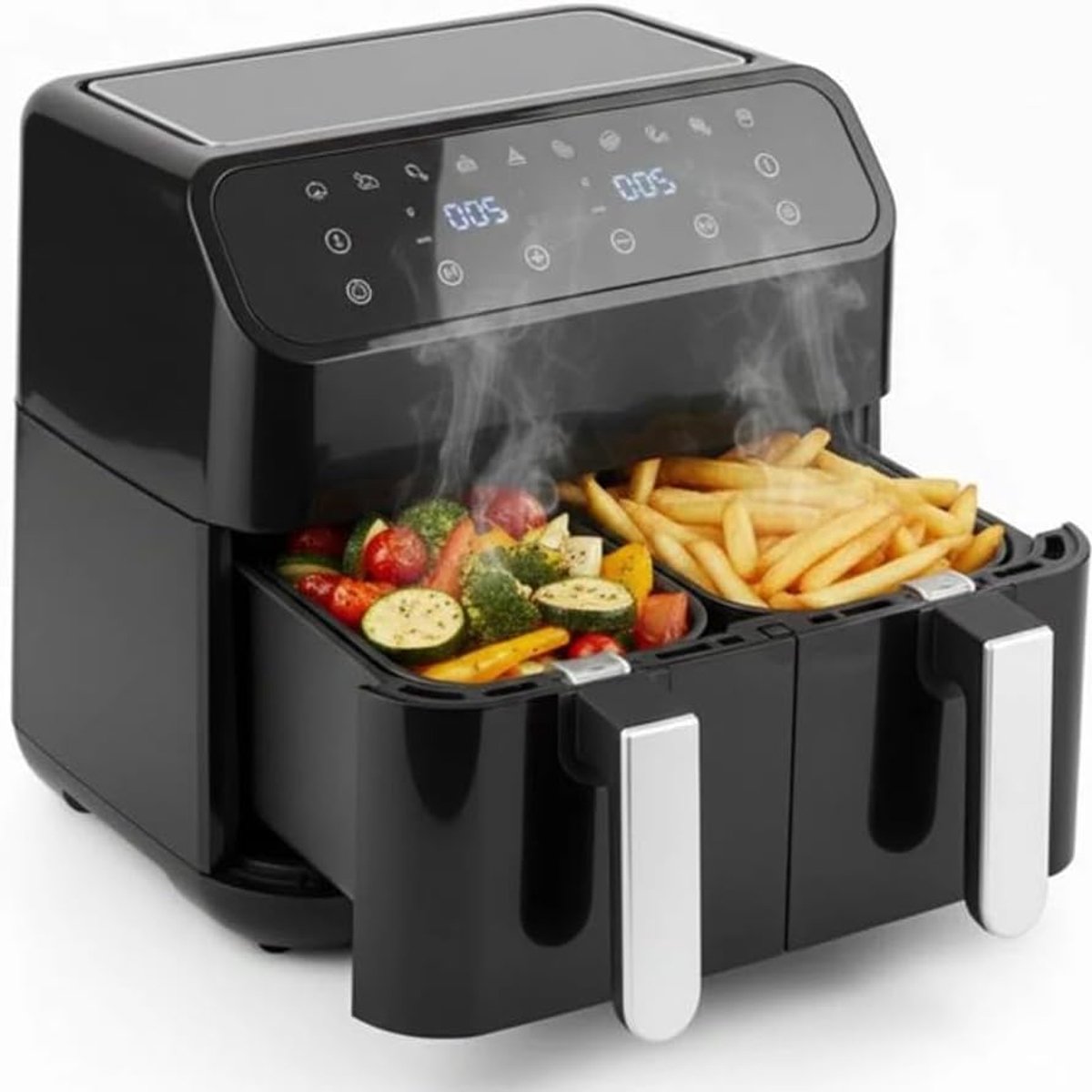 Airfryer XXL - 11 l (2 x 5,5 l) - dubbele zone met SYNC - 2950 W - PFAS-vrij - vaatwasmachinebestendig