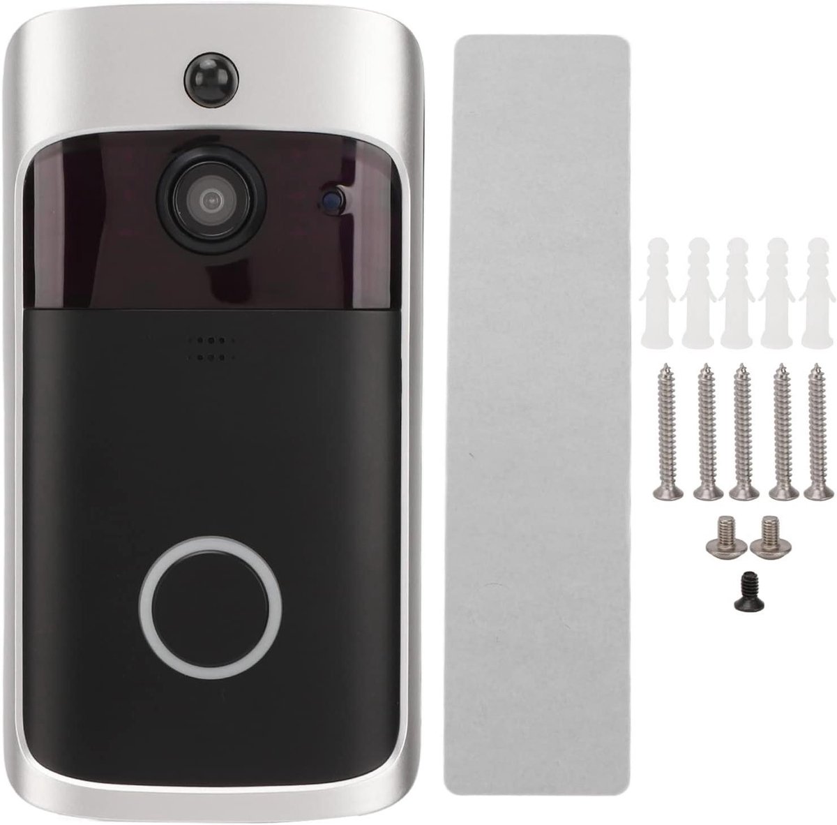Video Deurbel Camera - Slimme WiFi Deurbel - Thuisbeveiliging - Tweeweg Audio - 166 graden kijkhoek - Zwart
