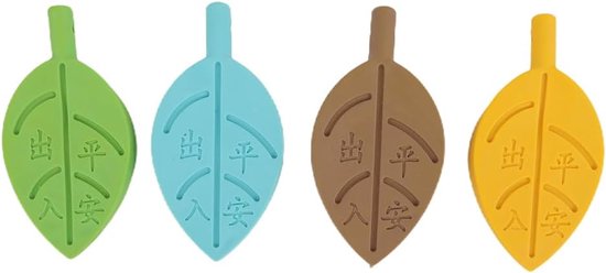 Stoppers, bladvormig, antislip rubberen wig, grappige bescherming voor raamstoppers (blauw/groen/geel/bruin) — afbeelding 2
