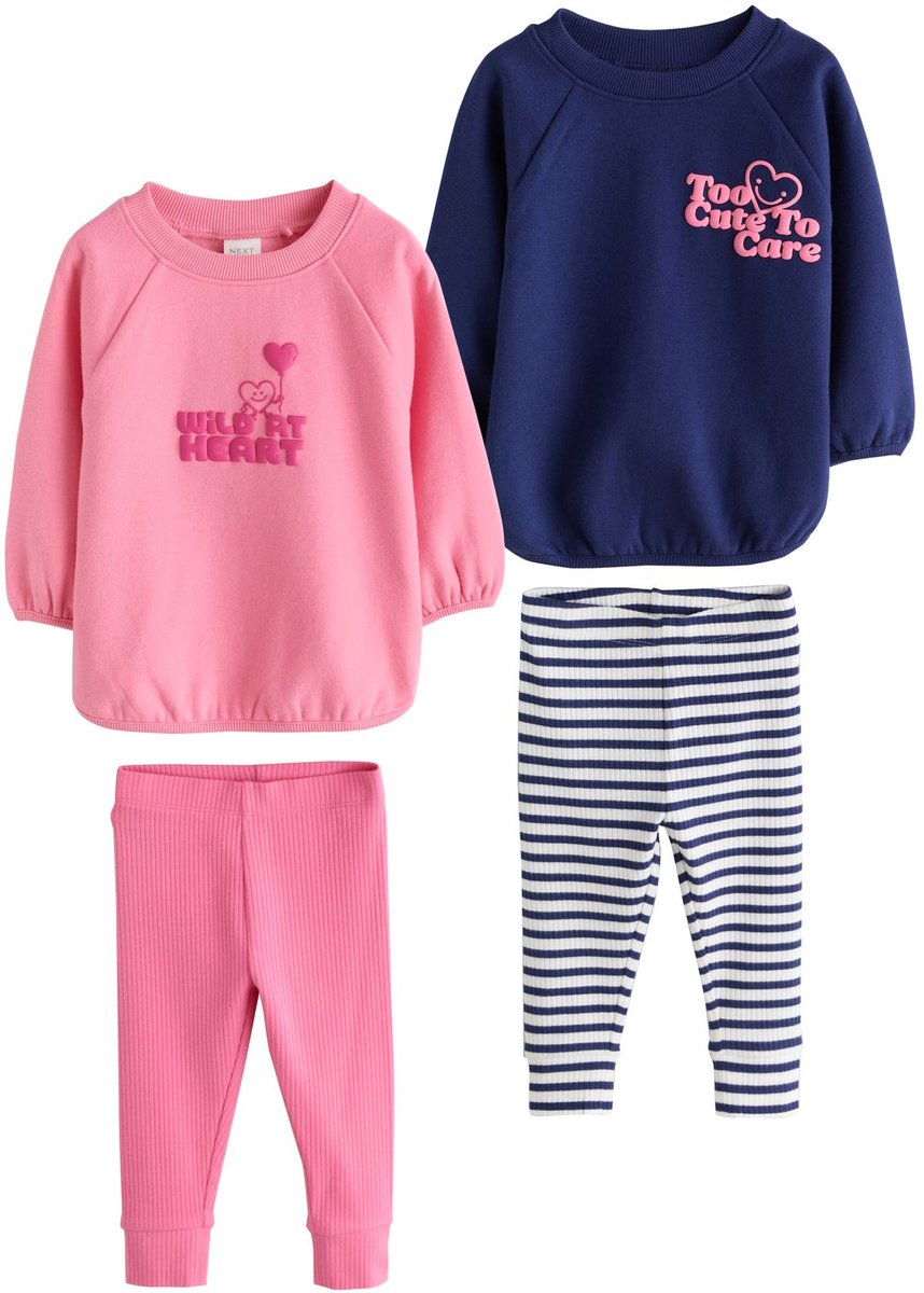 Next - Meisjes - 2-delige set van sweatshirt en legging - Roze