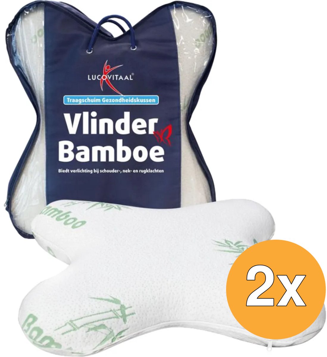2x Lucovitaal Bamboe Vlinderkussen (1 stuk)