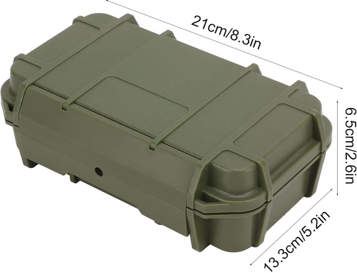 Dailygoods - Waterdichte box - Gereedschapskoffer - Schokbestendig - Groen - Outdoor opbergruimte - Ideaal voor camping en avontuur - Compact formaat