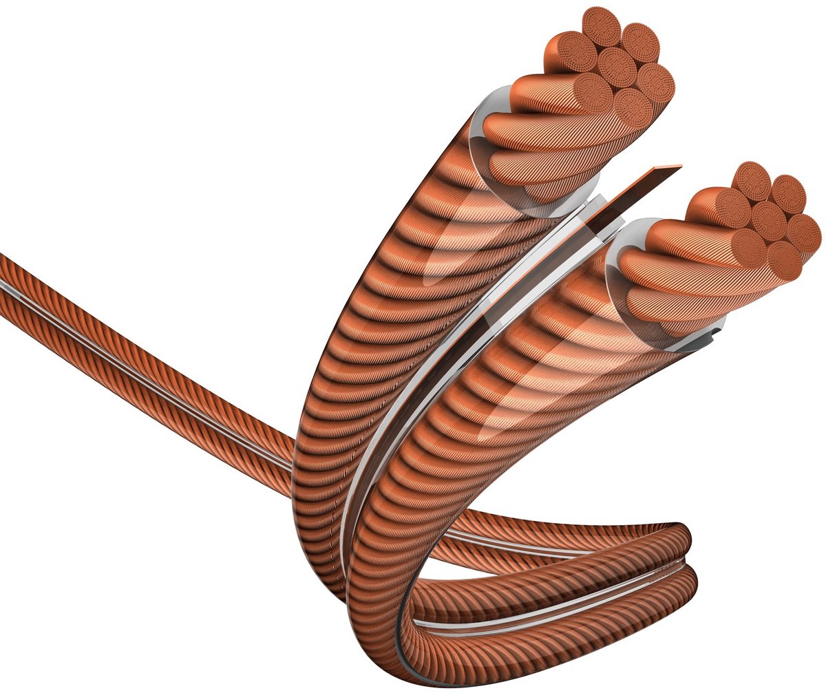 0060244 Excellentie luidsprekerkabel met MSR-technologie 2 x 4,0 mm² per meter (prijs per meter)