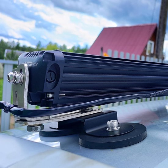 2 stuks magneten rubberen houder voor led-werklampen, magnetische werklicht, montagebeugels Ø 88 mm voor auto, buggy, vrachtwagen, lichtkoepel bar, N-vormig — afbeelding 3