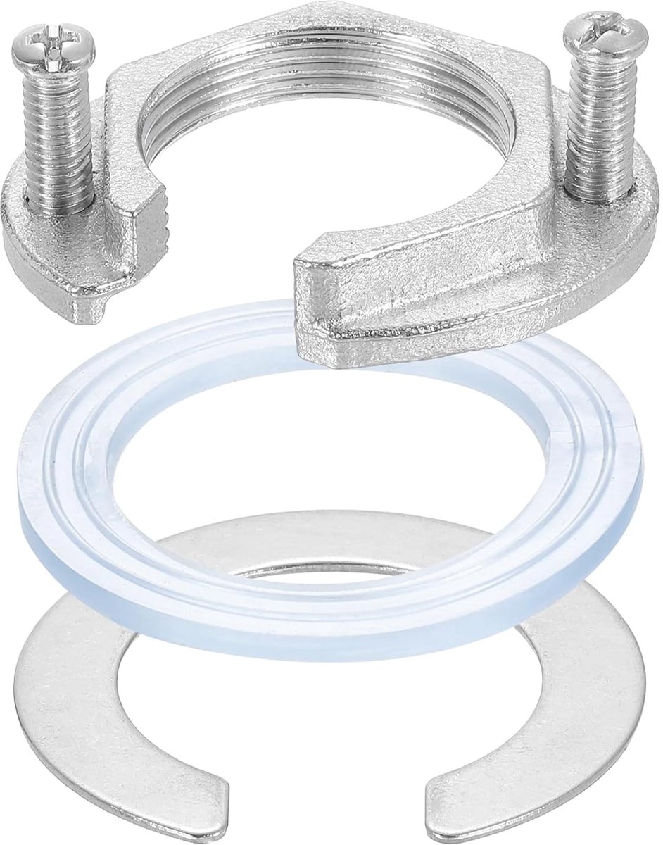 Zeskantmoer met binnendraad (31 mm) 1-1/4 inch moeren vergrendeling kraan enkel gat type C afdichting type C, set gereedschap voor het bevestigen van de kraan, wastafel