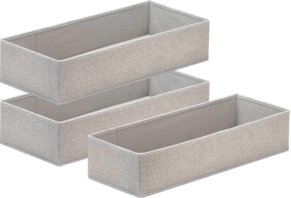 Blumtal PAX Organizer Opbergsysteem Kledingkast 3-delige set - 3x kledingkast organizer - Geschikt voor PAX 75 cm kast - Opvouwbare dozen voor beha's, T-shirts - Sorteerders - Grijs