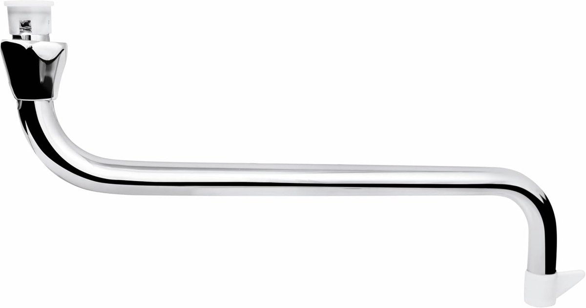 TEC351201 uitloop S-vorm 240 mm, ND, chroom, zilver