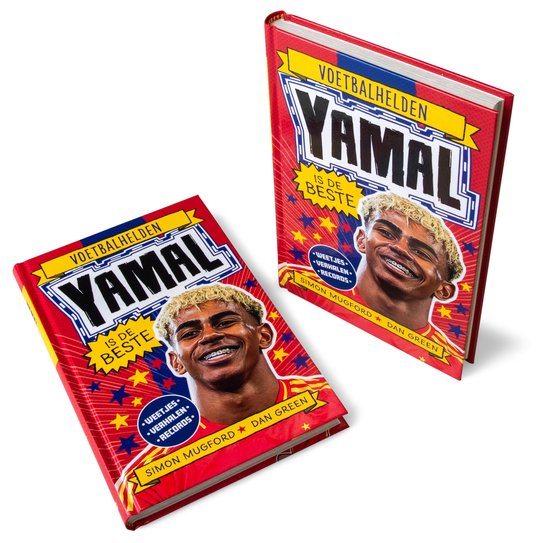 Voetbalhelden Yamal is de beste, met een foto van Lamine Yamal met beugel.