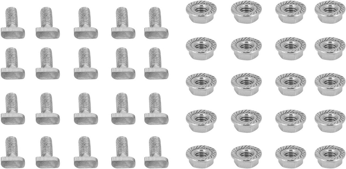 Sets Aluminium Broeikasmoeren En -bouten, M6 X 13 Mm Hamerkopbouten, Vierkante Kopbout En Moercombinatie Voor Broeikasbevestiging En Reparatie