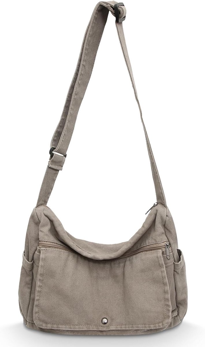 SIM FITNESSX Canvas schoudertas unisex schoudertas messenger bag van Oxford-stof voor dagelijks gebruik, kantoor en reizen