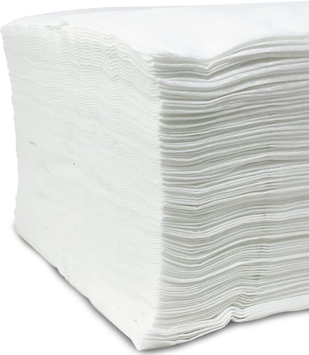 Handdoeken, van vliesstof, 40 x 80 cm, 100 stuks, voor kappers, cosmeticastudio, wit