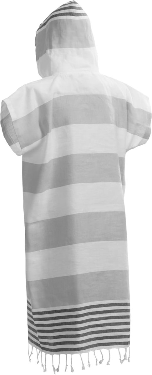 hamam poncho met capuchon - Sneldrogende sauna handdoek - 100% katoen - Te gebruiken als sauna badjas of hamamdoek - Lichtgewicht en easy-care — afbeelding 5