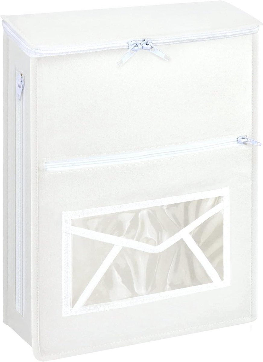 Brievenbusvanger - Postvanger - Post Opvangen - Zelfklevend of Ophangen - 40 x 48 x 6 cm - Wit