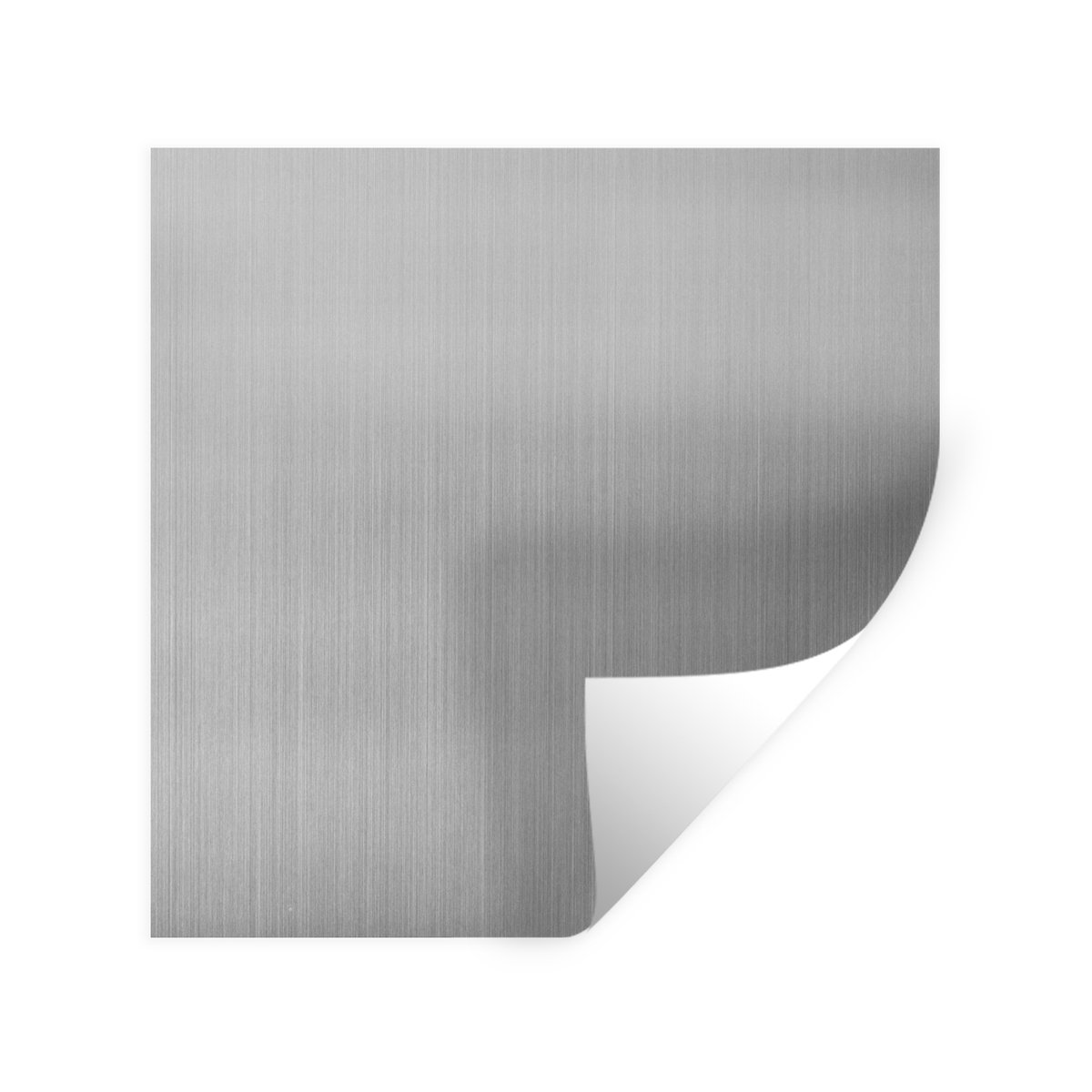 Muurstickers - Sticker Folie - Metaal print - Zilver - Grijs - 120x120 cm - Plakfolie - Mu