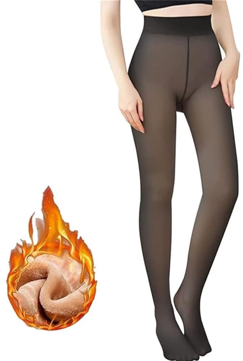 Dailygoods - Thermische Panty Dames - Gevoerde Panty - Zachte Pluche Voering - Fleece Panty - Verwarmend - Ideaal voor Koude Winterdagen