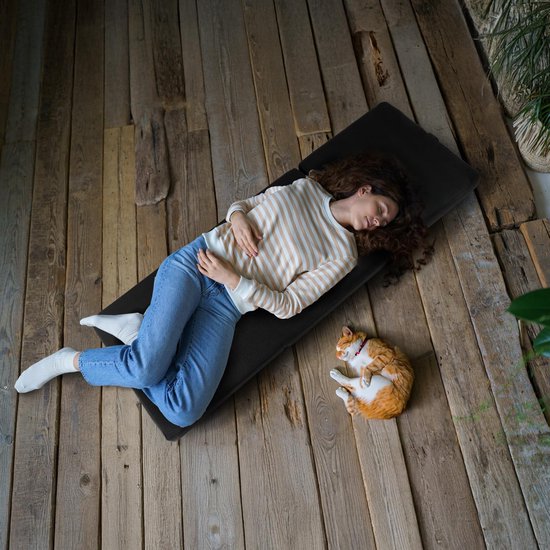 Vouwmatras - Opvouwbaar bed - Gasten ontvangen - Ruimtebesparend ontwerp - 70 x 195 cm - Zwart — afbeelding 2