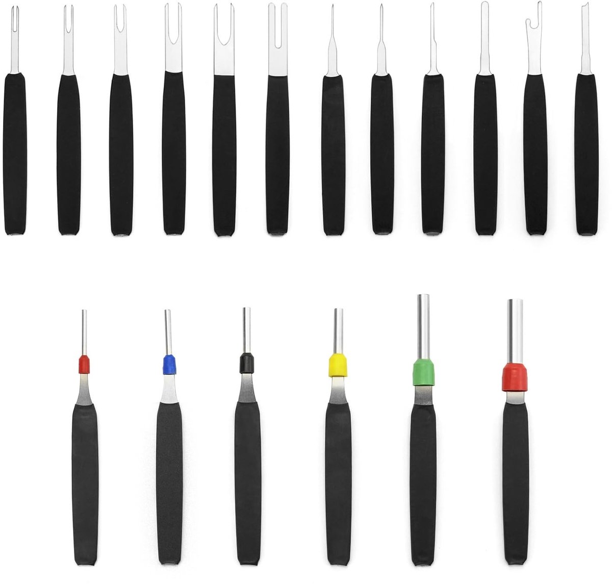 Dailygoods- Terminal Removal Tool - 18-delige Set - Pin Verwijder Tool - Kabel Connector Verwijder Set - Hoogwaardige Gereedschap - Tarpaulin Tas voor Opslag