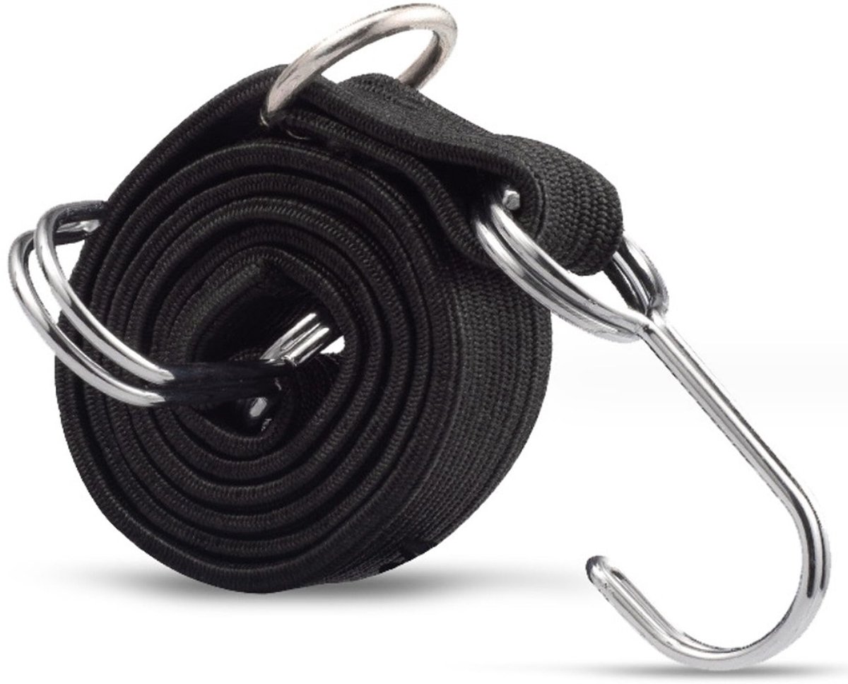 Dailygoods - Set van 10 Fiets-Bagagespanners - 0,5 m Spanband met Haken
