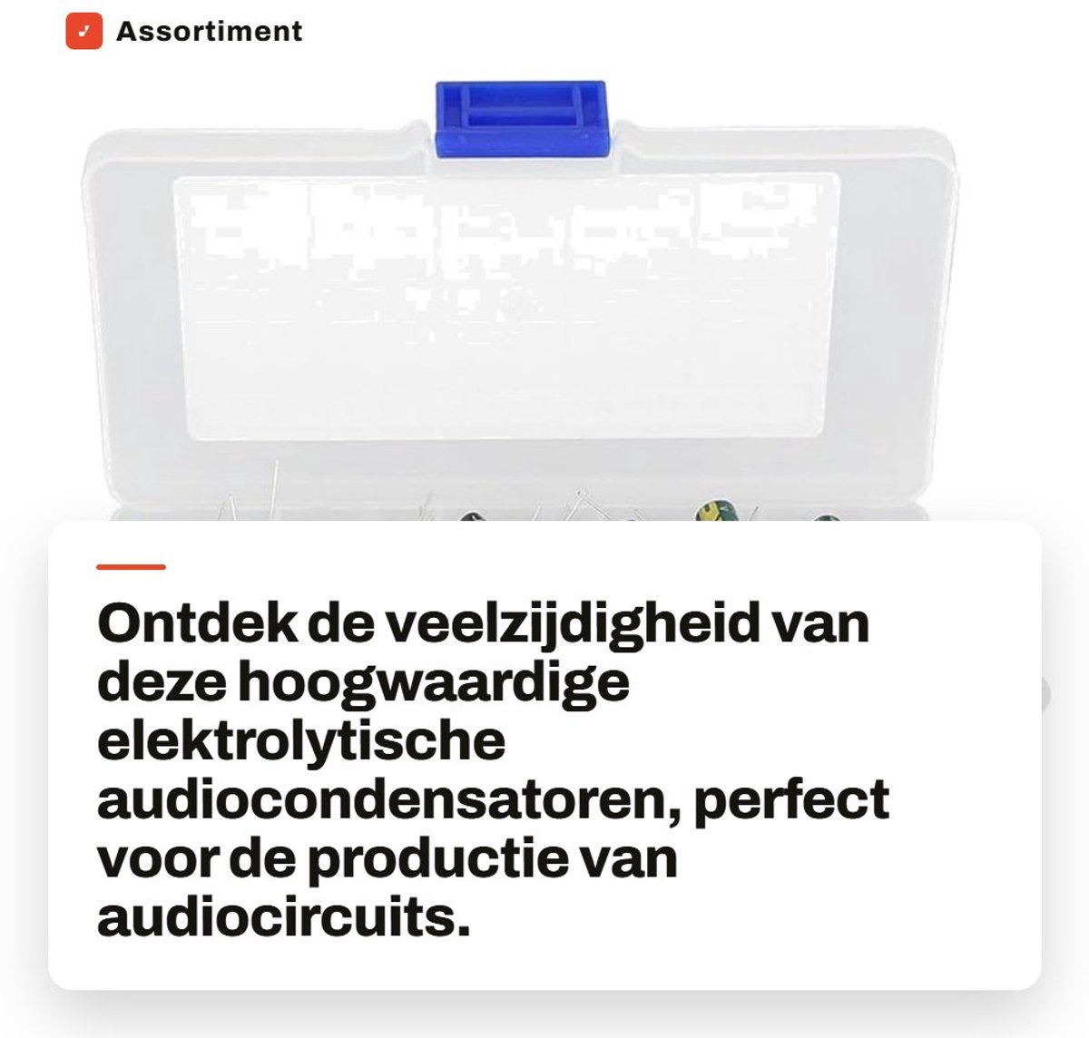 Dailygoods - Assortiment elektrolytische condensatoren - 100 stuks - Hoogwaardige audiocondensatoren - 10 waarden 10V-63V - Voor audiocircuits - Perfe...