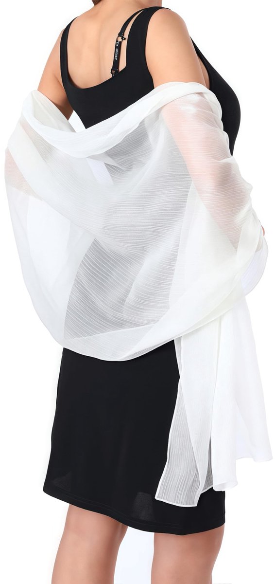 halsdoek chiffon zomer sjaal dames feestelijke stola voor avondjurk of bruidsjurk halsdoek chiffon stola sjaal elegante chiffon doek licht zacht