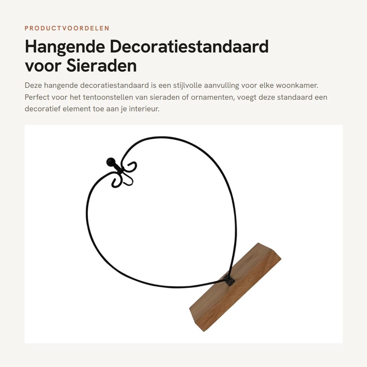 Dailygoods- Decoratiestandaard Hangend - Ornament Display Stand - Sieradenstandaard - Woonaccessoires - Interieurstijl - Glazen Wereldbolhouder - Ornamentstandaard