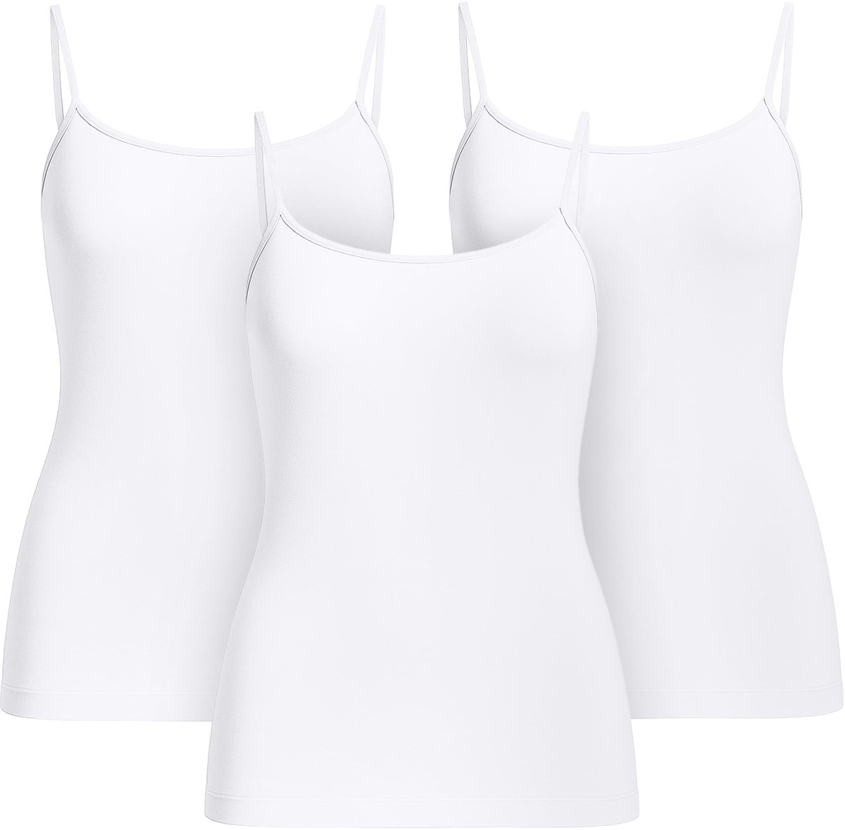 Dailygoods- Ondershirts 3-pack - Microvezel - Spaghettibandjes - Ademend - Vormend effect - Zacht en flexibel - Tanktops
