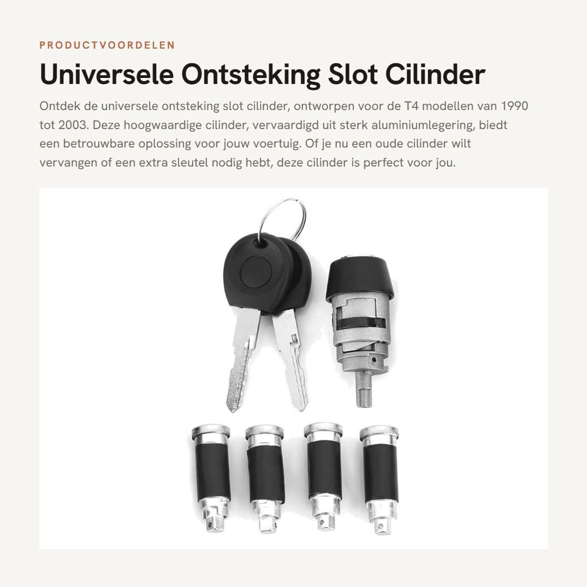 Dailygoods- Ontstekingsslot Hoogwaardige Aluminiumlegering - Universeel Ontstekingsslot - Sleutel - Duurzaam - Robuust - Corrosiebestendig - Contactslot