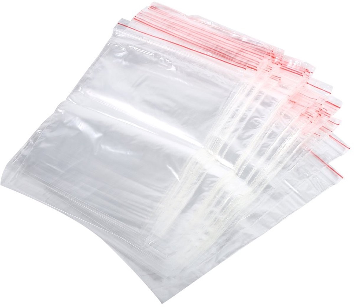 Dailygoods- Ziploc Zakken 100 Stuks - Opbergzakken - Voedselveilig - Polyethyleen - 13 x 19 cm - Duurzaam