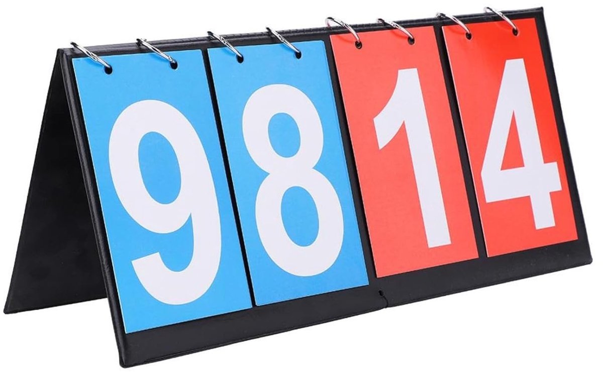 Draagbaar Scorebord voor Tafeltennis en Basketbal, 4 Digit Display voor Sportevenementen en Wedstrijden