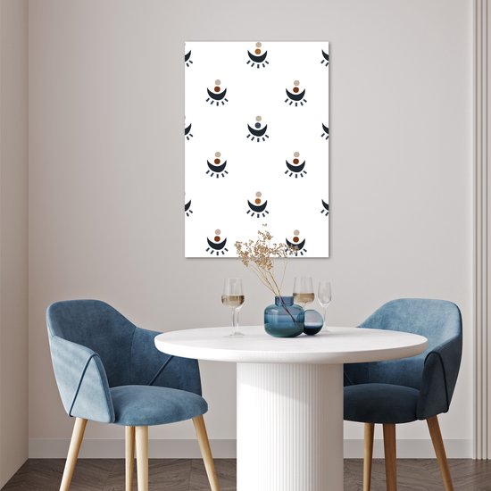 Patron pour enfants avec croissants et pois et rayures 60x90 cm
