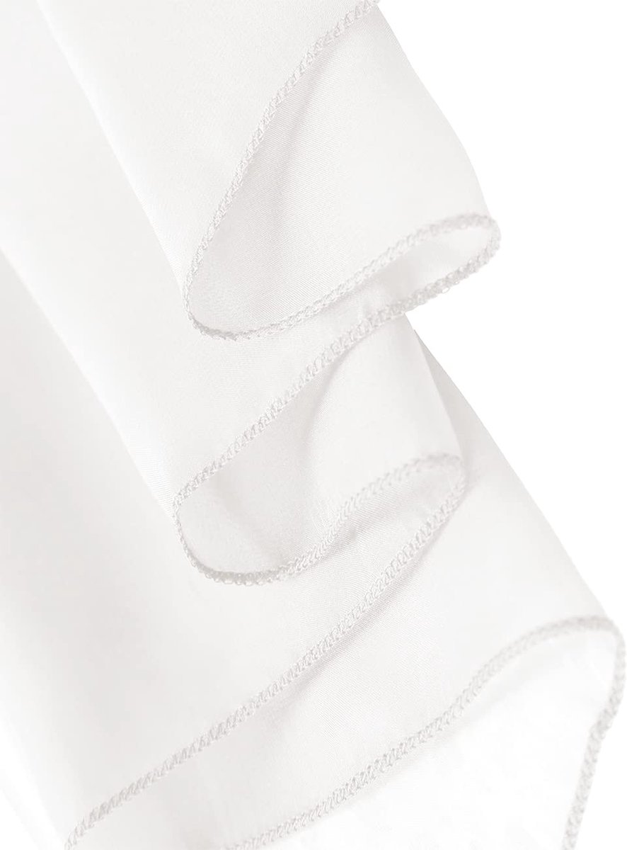 chiffon elegante gestolen sjaal voor jurken in verschillende kleuren Ivory-L