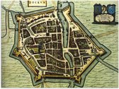 Plan de la ville historique de la ville frisonne de Dokkum Poster - Carte 40x30 cm - petit - Tirage photo sur Poster (décoration murale salon / chambre) / Villes européennes Poster