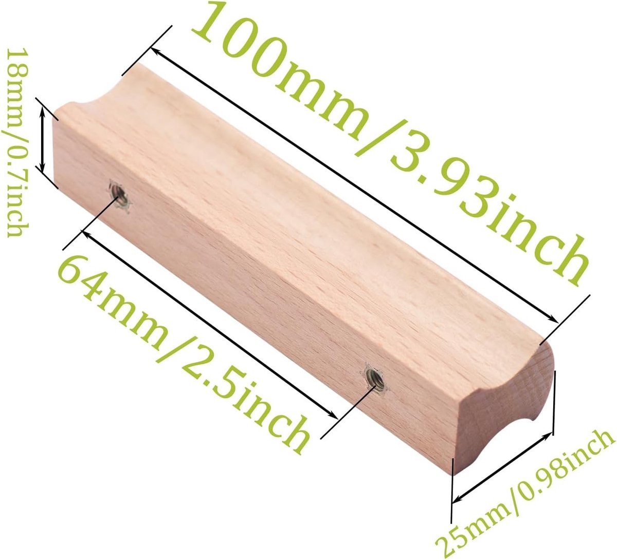 Houten Kastgrepen voor Deuren en Lades, 64 mm Gatafstand, Ideaal voor Meubels en Interieurdecoratie