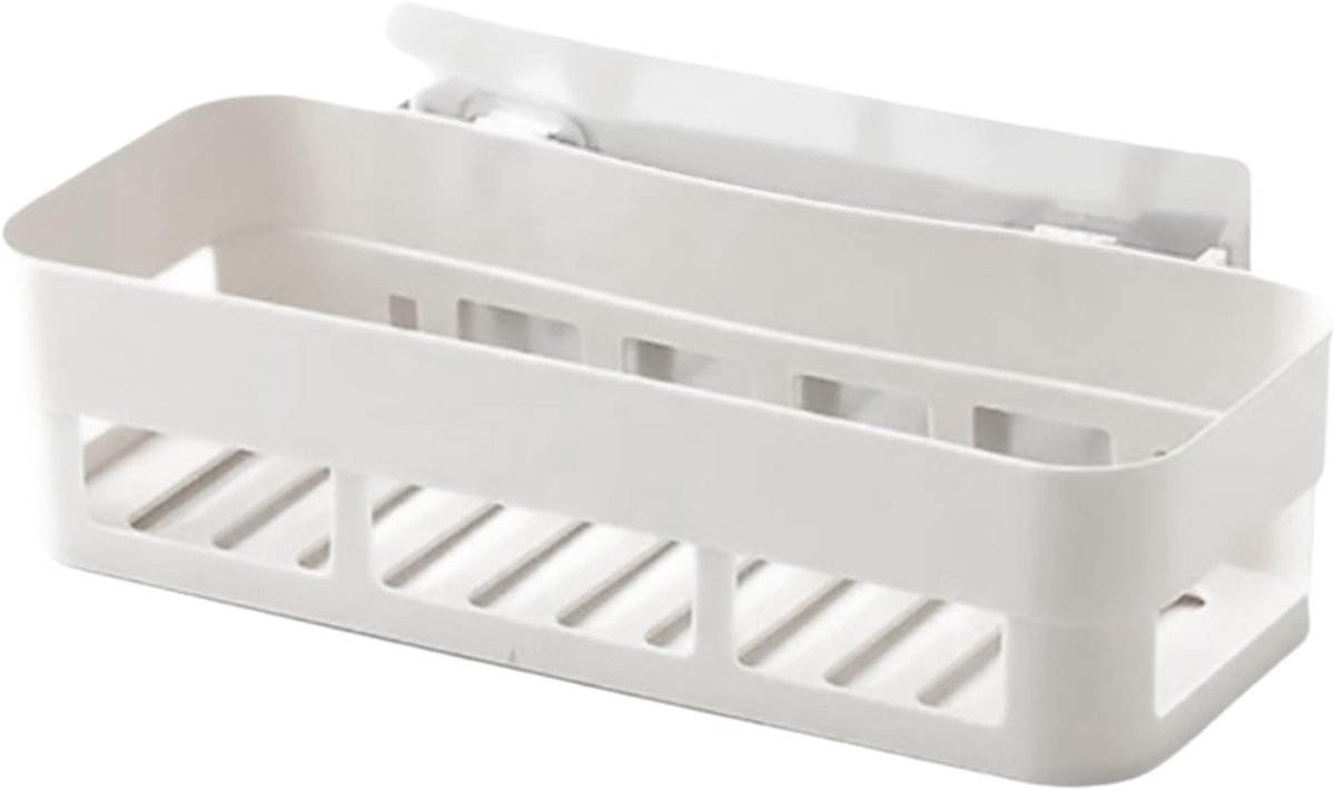 Douche Caddy, Douche Organizer Geen Boren Douche Plank Douche Plank Plastic Badkamer Plank Wandmontage Lijm Douche Plank Opslag(beige)