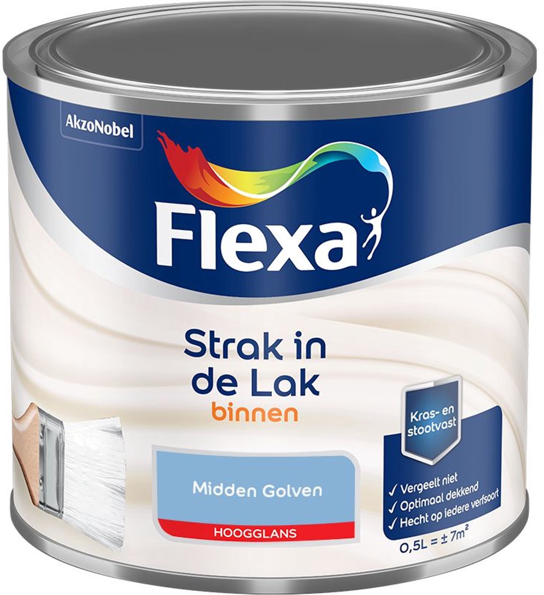 Flexa - Strak In De Lak Binnenlak Hoogglans - Midden Golven - Mengverf - 500 Ml