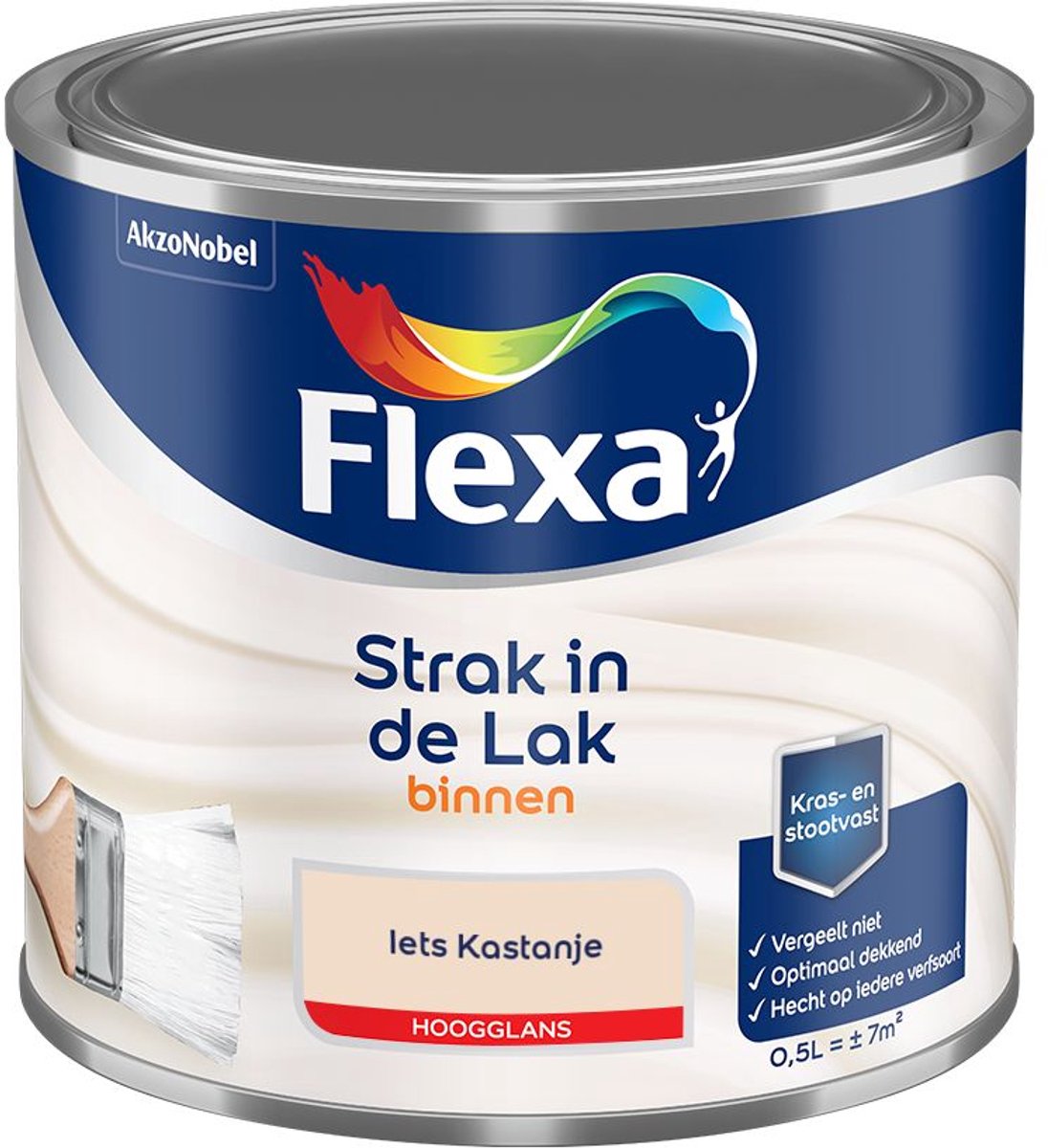 Flexa - Strak In De Lak Binnenlak Hoogglans - Iets Kastanje - Mengverf - 500 Ml
