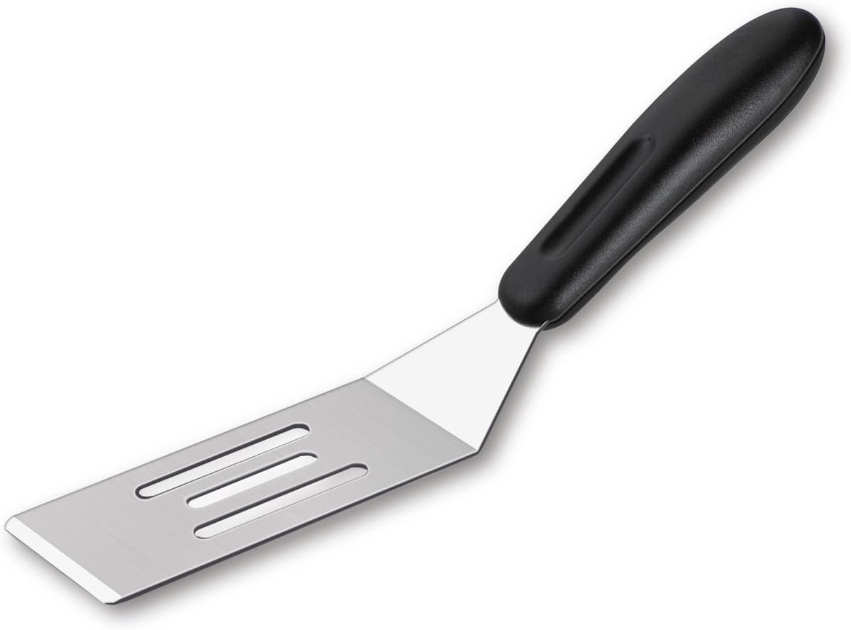roestvrij stalen mini spatel voor koken, professionele bakspatel met houder, kleine serveerspatel voor brownies, eieren, koekjes