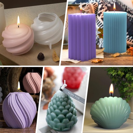 Kaarsvorm 3D kubus siliconen bal - kubusvorm voor zeepbellenkaars en hars — afbeelding 4