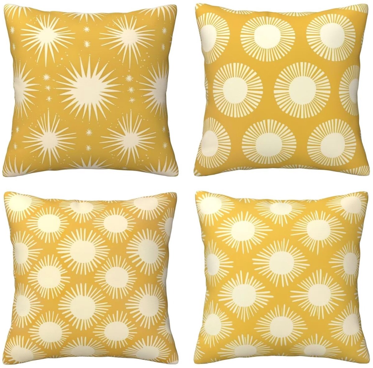 Set van 4 kussenhoezen, sierkussenhoezen met onzichtbare ritssluiting, zacht, wollig, bankkussen, wasbaar, voor terras, tuin, bank en woonkamer, decoratie, 65 x 65 cm, D3253